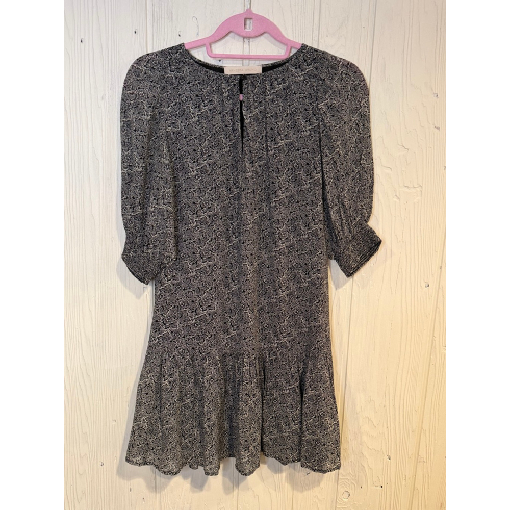 Vanessa Bruno Black White Floral Mini Dress Size Small